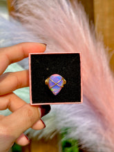 Load image into Gallery viewer, ✨Crisscross Synthetic Rainbow Opal Adjustable Ring
