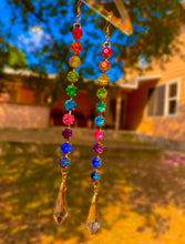 Load image into Gallery viewer, Exquisite Rainbow Crystal Rhinestone Statement Earrings

