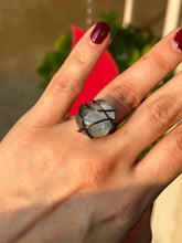 Load image into Gallery viewer, 💙 Sky Glow Blue Aura Quartz Ring (Size 5.5)
