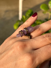 Load image into Gallery viewer, 💜 Crystal Veil Raw Amethyst Ring (Size 6)
