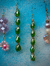 Load image into Gallery viewer, 💚 Emerald Glow Crystal Drop Earrings
