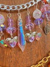 Load image into Gallery viewer, Lavender Sun Catcher Charm Necklace w/ Crackle Quartz
