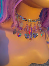 Load image into Gallery viewer, Lavender Sun Catcher Charm Necklace w/ Crackle Quartz
