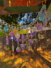 Load image into Gallery viewer, Lavender Sun Catcher Charm Necklace w/ Crackle Quartz
