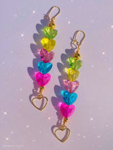 Load image into Gallery viewer, Auroras Heart Rainbow Ombré Earrings
